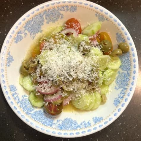 Italian Garden Salad with Fresh Parmesan