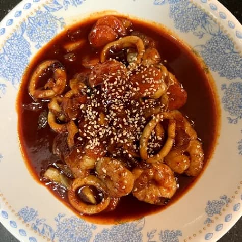 Korean Shrimp and Squid Stir-fry